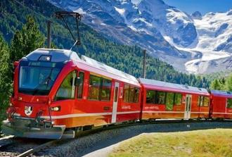 Bernina Express & Swiss Alps 1 day tour, pick up from hotel